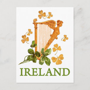 IRISH HARP POSTKARTE