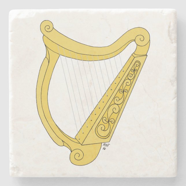 Irish Harp Steinuntersetzer (Vorderseite)