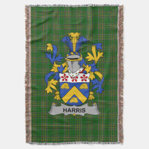 Irish Harris Coat of Arms Familienwappen Irland Decke