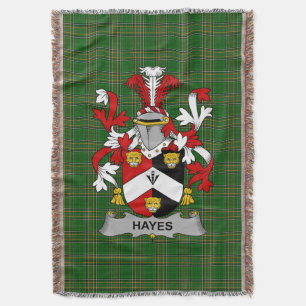 Irish Hayes Coat of Arms Familienwappen Irland Decke