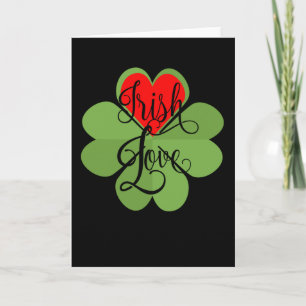 Irish Heart Liebe Kleeblatt Liebe Geschenk Karte
