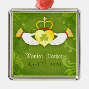 Irish Heart Wedding Keepake für Neugeborene Silbernes Ornament