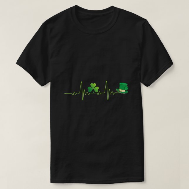Irish Heartbeat Stethoscope Lucky St Patrick's Day T-Shirt (Design vorne)