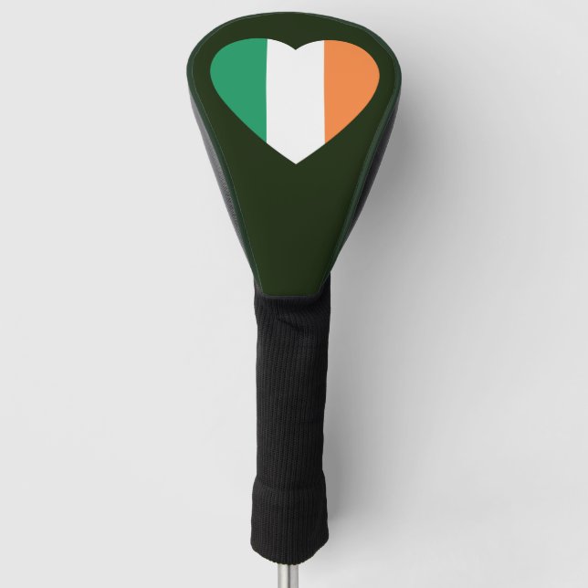 Irish Heartflagge Golf Headcover (Vorderseite)