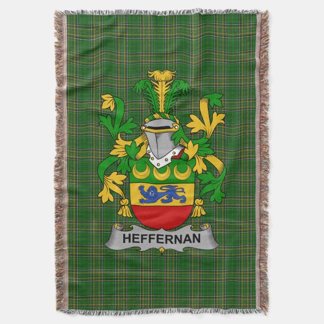 Irish Heffernan oder O_Heffernan Coat of Arms Fami Decke (Vorderseite Vertikal)