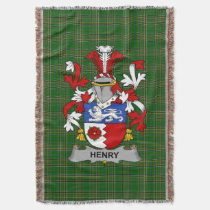 Irish Henry or O_Henry Coat of Arms Familienwappen Decke
