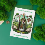 Irish Heritage: Traditioneller Bischof Saint Patri Feiertagspostkarte<br><div class="desc">Der St. Patrick's Day, in dem ein traditioneller irischer Bischof in historischer Kleidung, umgeben von symbolischen Elementen wie Kleeblättern und einem keltischen Kreuz, auf der Postkarte begrüßt wird, zeigt wunderbar einen traditionellen irischen Bischof. Die ruhige irische Landschaft im Hintergrund trägt zur kulturellen Tiefe der Karte bei, was sie zu einer...</div>