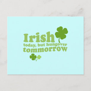 IRISH HEUTE HUNGOVER MORGEN POSTKARTE