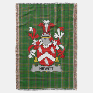 Irish Hewitt Coat of Arms Familienwappen Irland Decke
