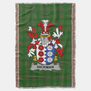 Irish Hickman Coat of Arms Familienwappen Irland Decke