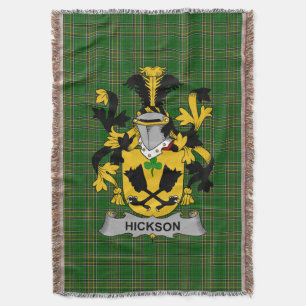 Irish Hickson Coat of Arms Familienwappen Irland Decke