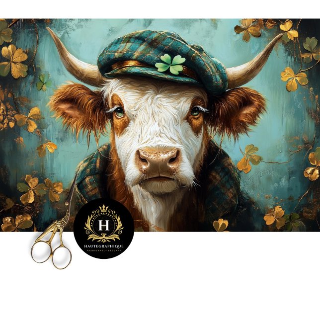 Irish Highland Cow Rustic Boho Farmhouse Decoupage Seidenpapier (Von Creator hochgeladen)