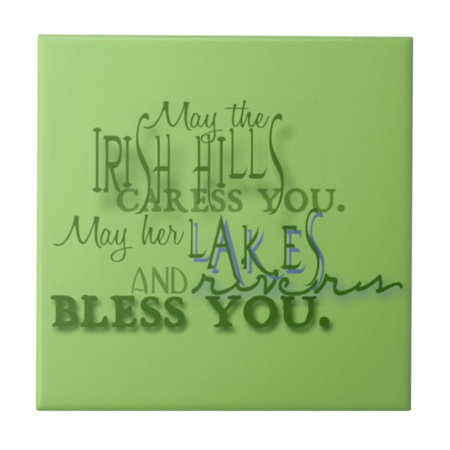 Irish Hills Blessing Fliese (Vorderseite)