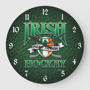 Irish Hockey Große Wanduhr