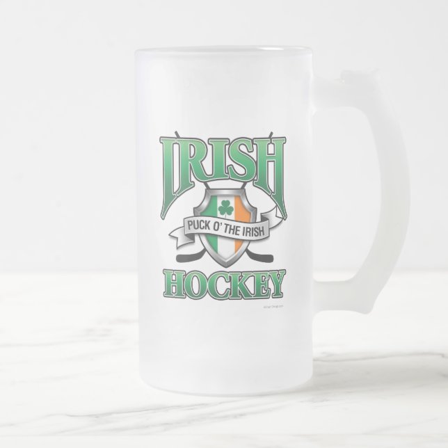 Irish Hockey Mattiert Glass Beer Tasse (Rechts)