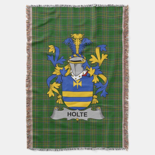 Irish Holte oder Holt Coat of Arms Familienwappen  Decke (Vorderseite Vertikal)
