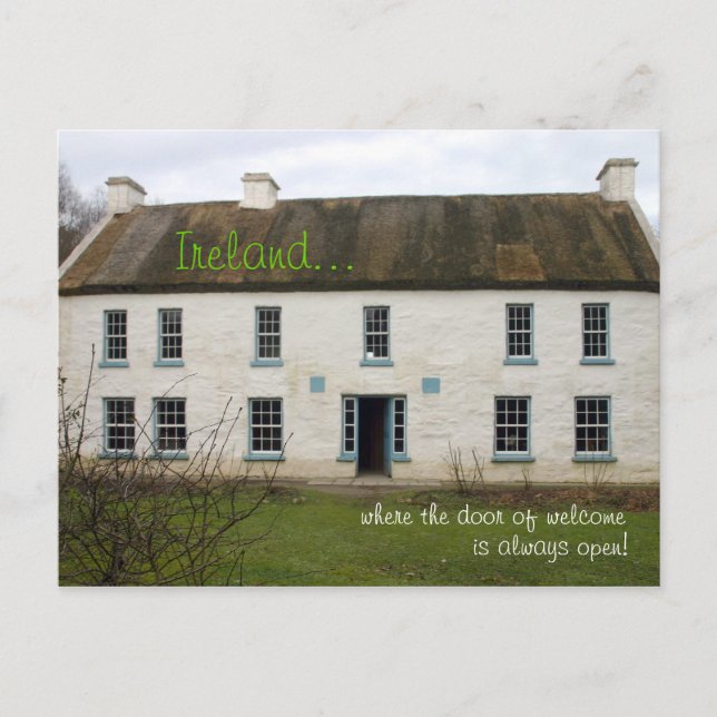 Irish home: Our door is always open postcard Postkarte (Vorderseite)