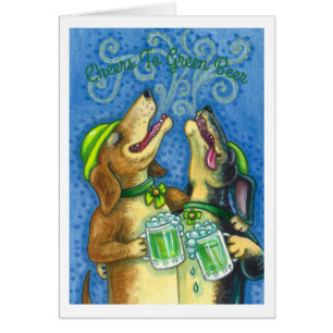 IRISH HOUNDS ST. PATRICK'S DADOG NOTE CARD Blank