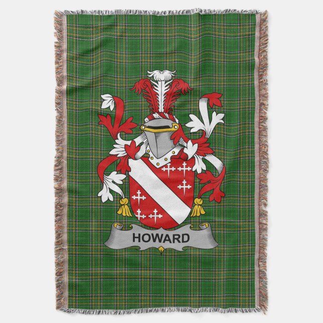 Irish Howard Coat of Arms Familienwappen Irland Decke (Vorderseite Vertikal)