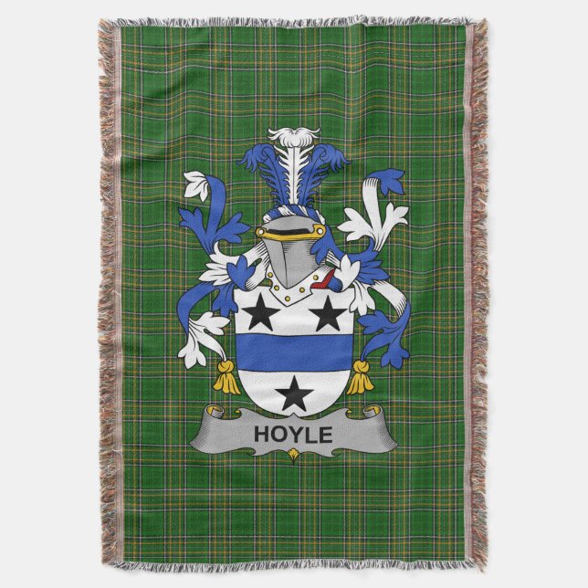 Irish Hoyle oder McIlhoyle Coat of Arms Family Cre Decke (Vorderseite Vertikal)