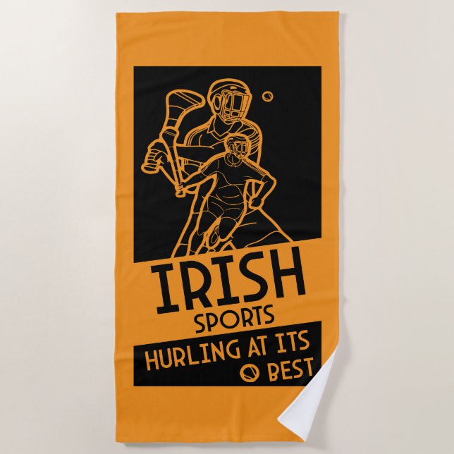 Irish Hurling Sport Strandtuch (Vorderseite)