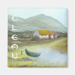 Irish Hütte Dishwasher Magnet CLEAN von Bonhovey