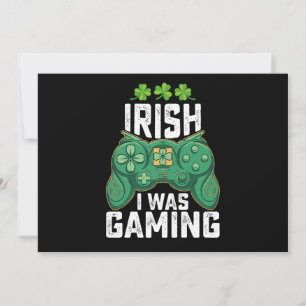 Irish I Gaming Gamer Games St Patrick's Day Einladung