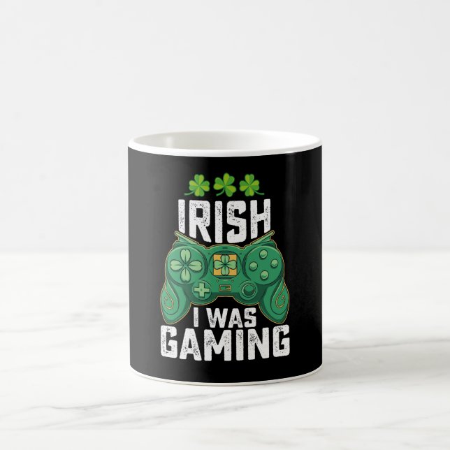 Irish I Gaming Gamer Games St Patrick's Day Kaffeetasse (Mittel)