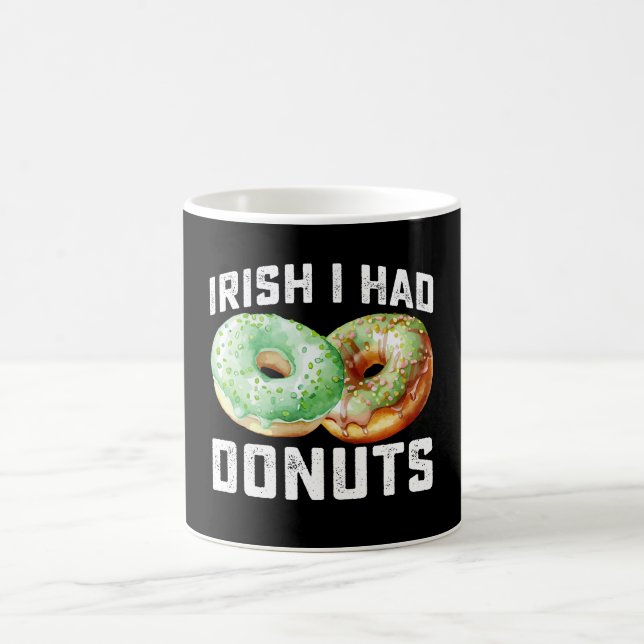 Irish I Had Donuts Lovers Funny St Patrick's Day Kaffeetasse (Mittel)