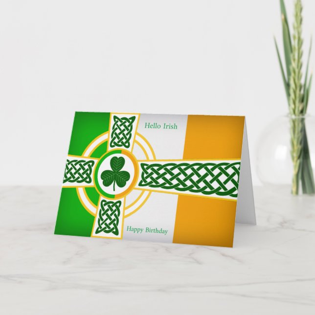 Irish Image for Birthday Grußkarte Karte (Vorderseite)