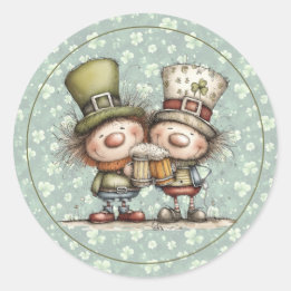 Irish‑Inspired St. Patrick’s Day Envelope Seal Runder Aufkleber