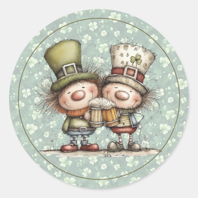 Irish‑Inspired St. Patrick’s Day Envelope Seal Runder Aufkleber (Vorderseite)