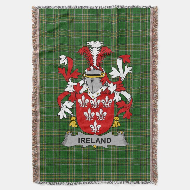 Irish Ireland Coat of Arms Familienwappen Irland Decke (Vorderseite Vertikal)
