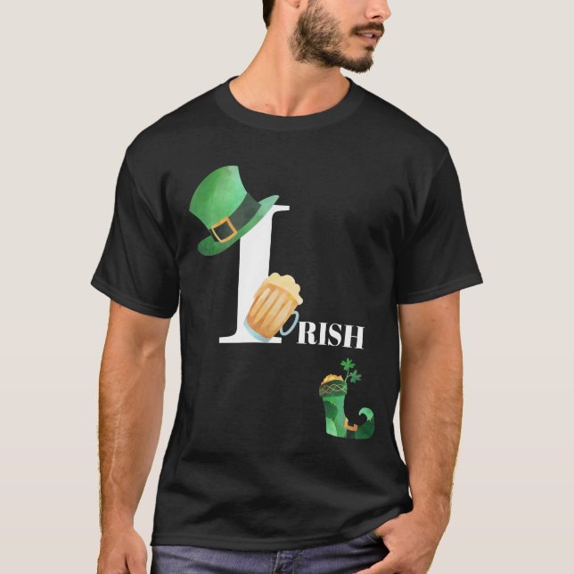 *~* IRISH IRLAND Bierleprechaun Hat Shoe T-Shirt (Vorderseite)