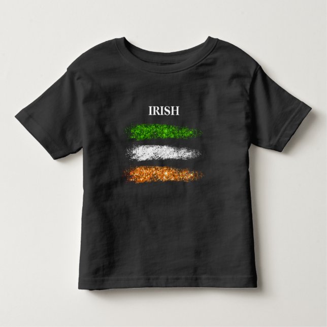 *~* IRISH IRLAND Einfache Abstrakte Fahne Kleinkin Kleinkind T-shirt (Vorderseite)