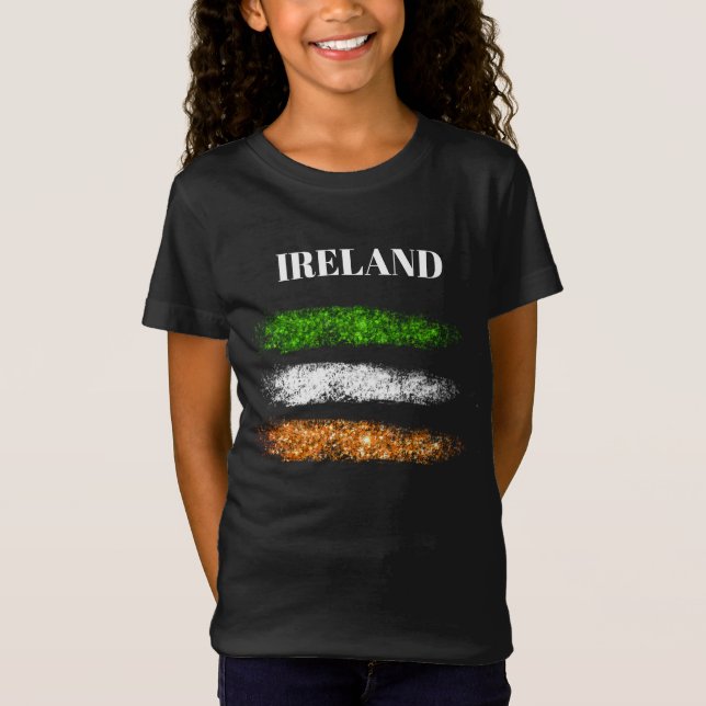 *~* IRISH IRLAND Einfache Abstrakte Flagge T - Shi T-Shirt (Vorderseite)