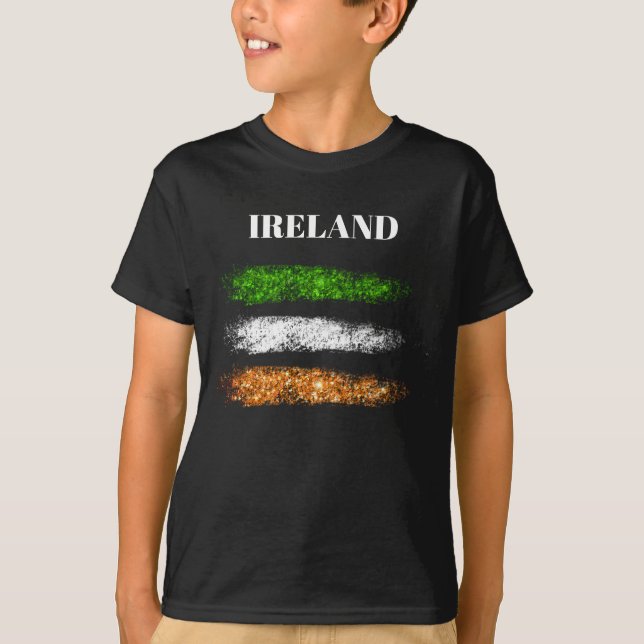 *~* IRISH IRLAND Einfache Abstrakte Flagge T - Shi T-Shirt (Vorderseite)