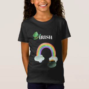 *~* IRISH IRLAND Girl Rainbow Pot of Gold T - Shir T-Shirt