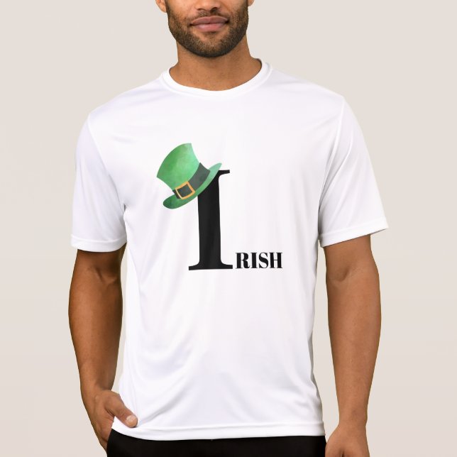 *~* IRISH IRLAND Leprechaun Hat weißer T - Shirt (Vorderseite)