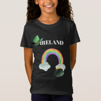 *~* IRISH IRLAND Rainbow Pot of Gold Girl T - Shir