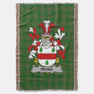 Irish Irvine Coat of Arms Familienwappen Irland Decke