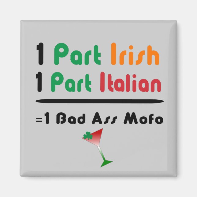Irish Italian Funny Kühlschrankmagnet Magnet (Vorne)