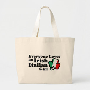 Irish Italian Girl Jumbo Stoffbeutel