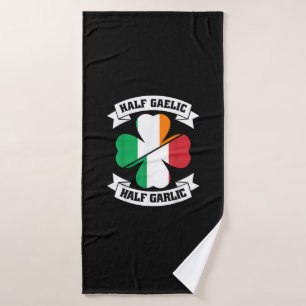 Irish Italian Half Gaelic Half Knolic Saint Patric Badehandtuch