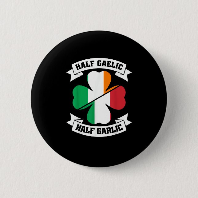 Irish Italian Half Gaelic Half Knolic Saint Patric Button (Vorderseite)
