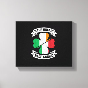 Irish Italian Half Gaelic Half Knolic Saint Patric Leinwanddruck