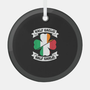 Irish Italian Half Gaelic Half Knolic Saint Patric Ornament Aus Glas