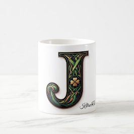 Irish J Monogram Coffee Mug Kaffeetasse