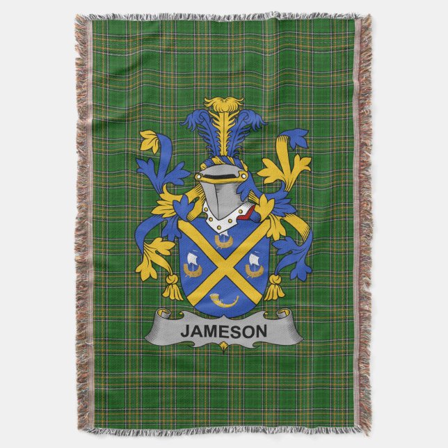 Irish Jameson Coat of Arms Familienwappen Irland Decke (Vorderseite Vertikal)