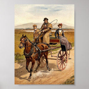 Irish Jaunting Car classic Fotochrom Poster